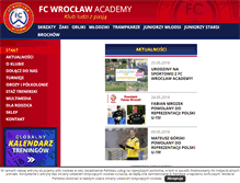 Tablet Screenshot of fcwroclaw.pl